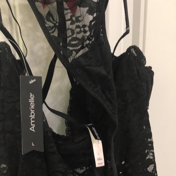 BLACK LACE size large NIGHTIE OR CAN WEAR AS an undergarment out at night. ❤️❤️ - Picture 6 of 10